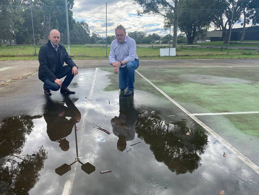 Briagolong tennis court resurfacing  a hit with locals