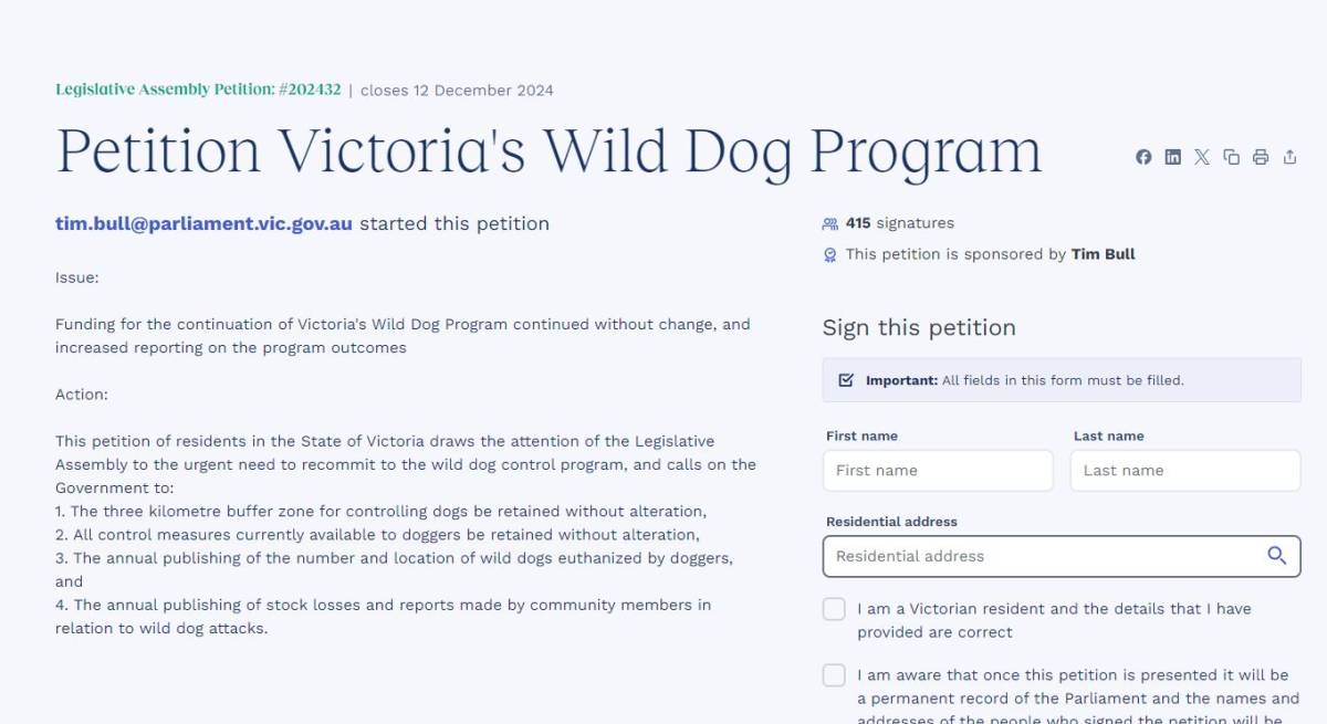 Why sign the wild dog petition?