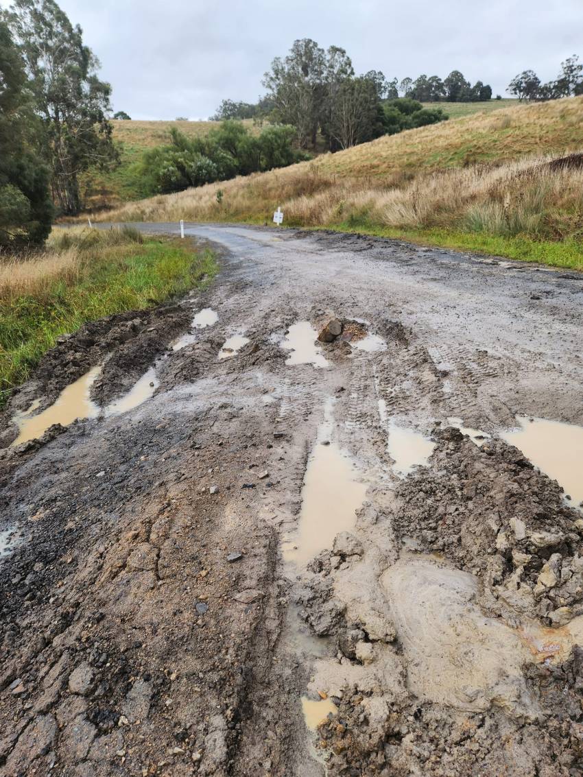 Roads collapse under budget  cuts and regional Victorians pay